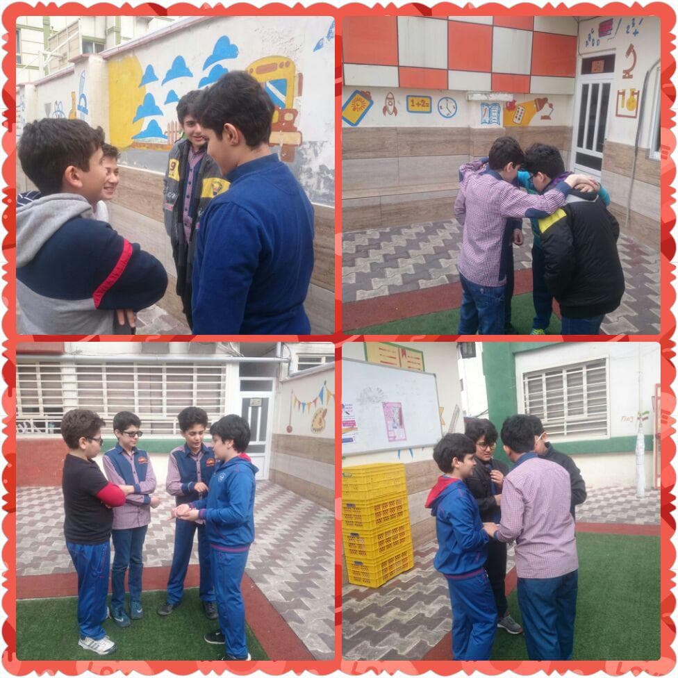 امتحان فارسی مشورتی در حیاط پیشگامان -ششم درفک